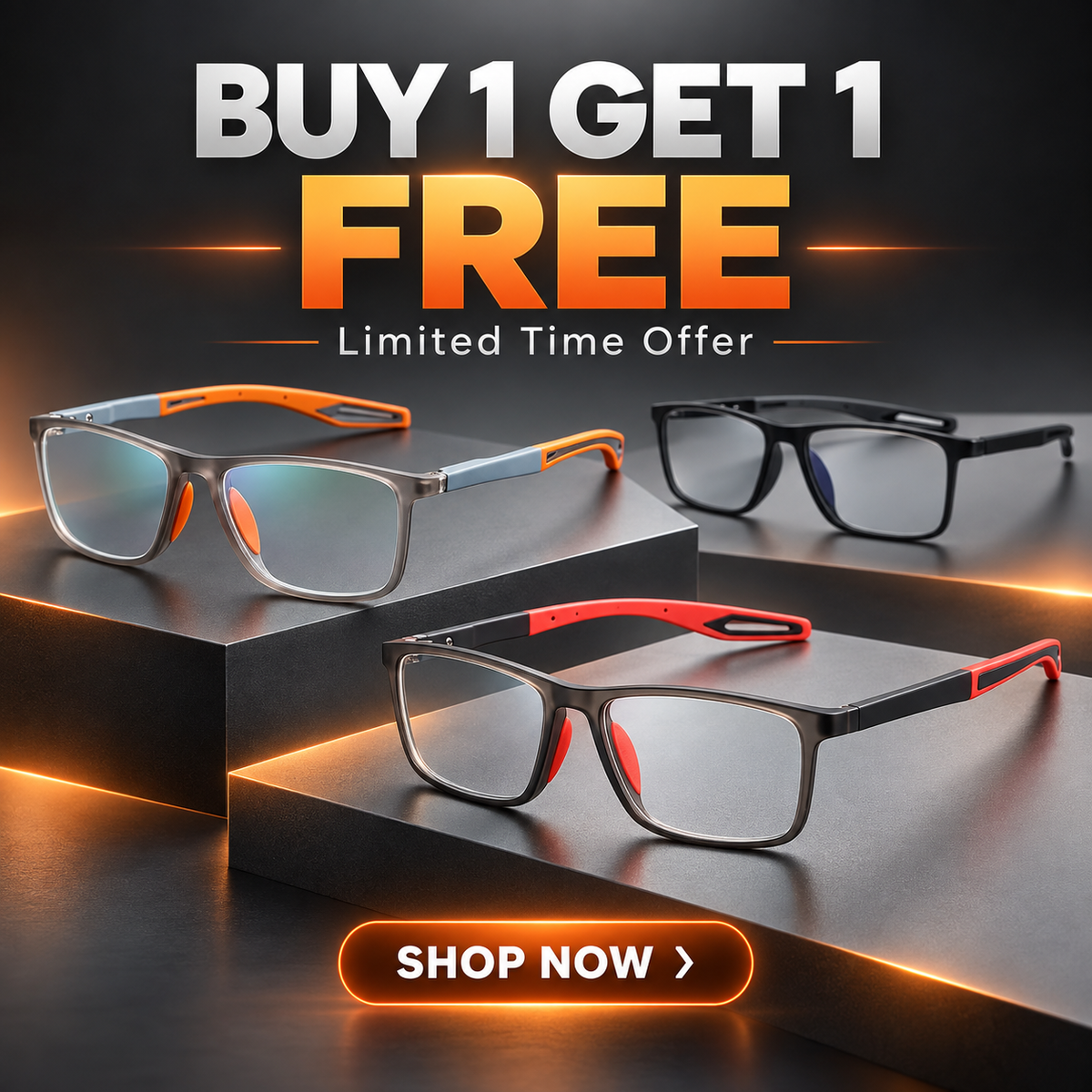 Lightweight Flexi-Fit  Anti-Blue Light Reading Glasses Readers